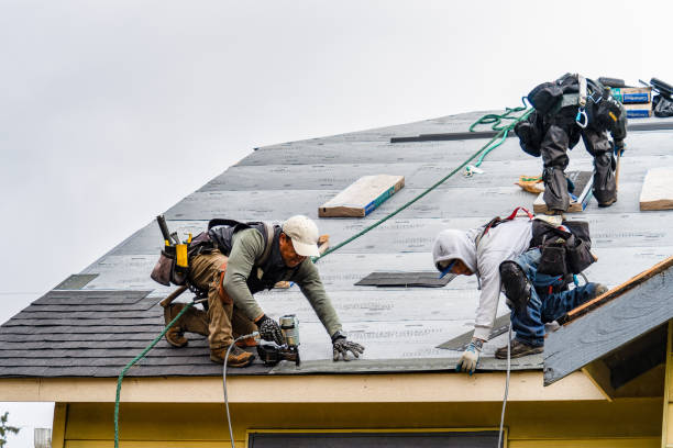 Professional Gutter Installation technician working in Pulaski, PA